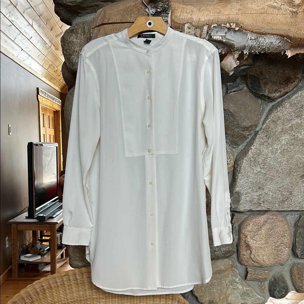 Ralph Lauren White Blouse with Long Sleeves